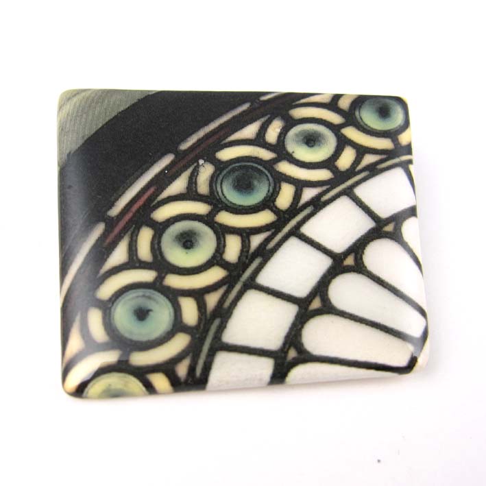 Leeds Art Gallery Stained glass brooch